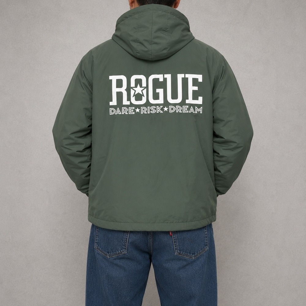 Rogue Jacket Mens XL Green Dare Risk Dream Hooded Coaches Windbreaker CrossFit